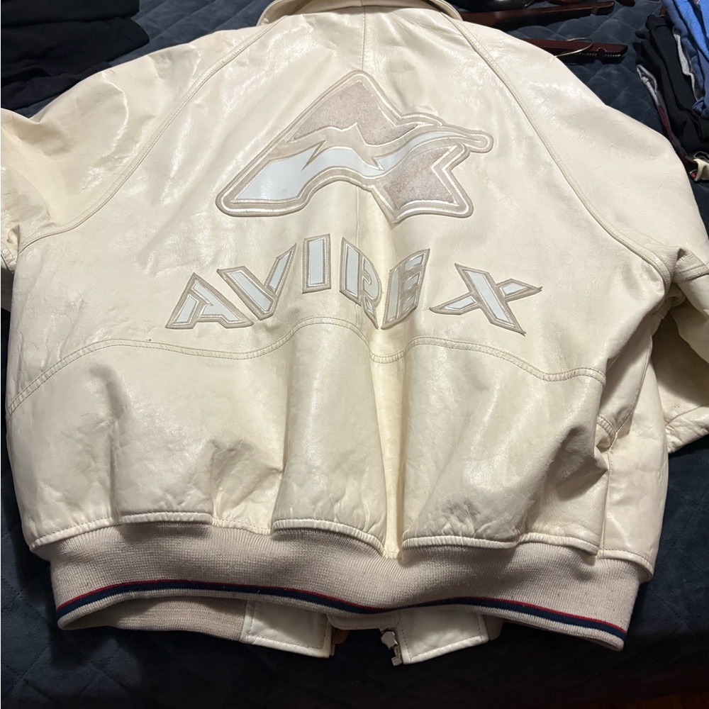 Vintage Avirex Leather Varsity Bomber Jacket